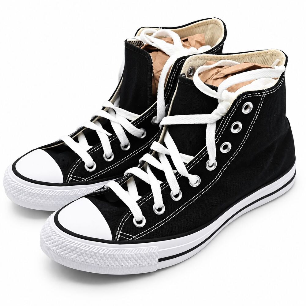 Converse Chuck Taylor All Star Women 9.5 Black High Top Canvas M9160C Shoes - Picture 2 of 6